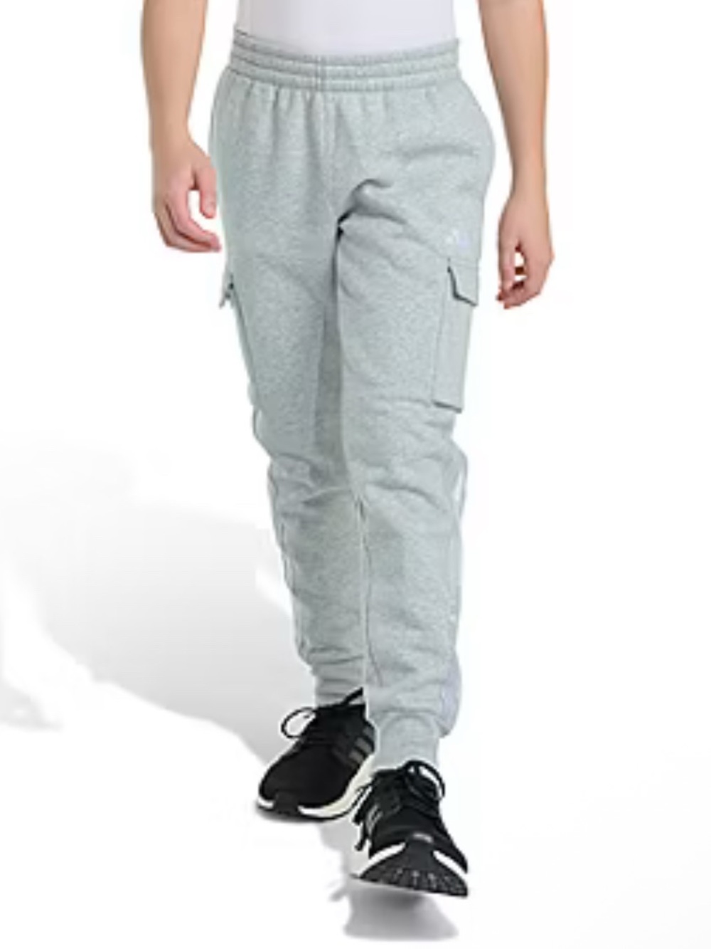 adidas Big Boys Drawstring Waist Cuffed Mid Rise Regular Fit Fleece Jogger Pant